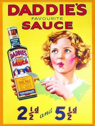 Daddie's Brown Sauce Old Vintage Advertising Kitchen Food Metal/Steel Wall Sign