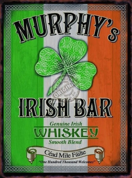murphy-s-irish-bar-pub-sign-irish-flag-and-clover-and-celtic-whiskey-whisky-drink-bar-for-house-home-bar-or-pub-metal-steel-wall-sign