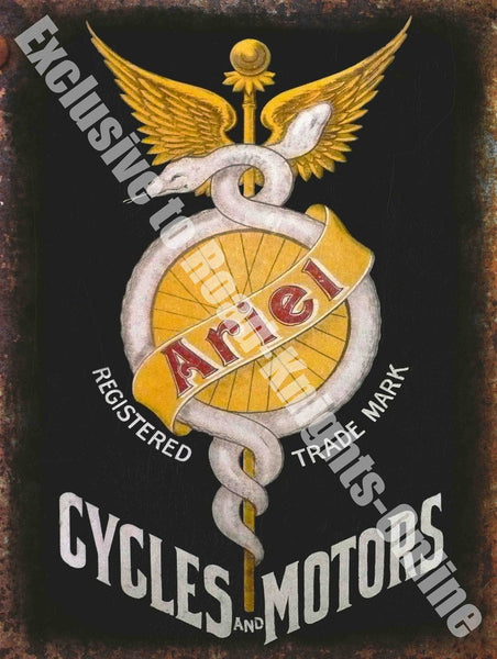 ariel-motorcycle-cycles-motors-vintage-garage-metal-steel-wall-sign