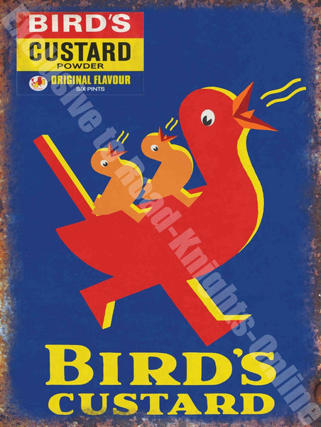 vintage-food-91-bird-s-custard-retro-duck-cafe-old-shop-metal-steel-wall-sign