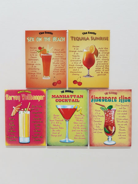 80s-cocktail-drink-recipes-tiki-bar-kitchen-pub-novelty-fridge-magnet-gift-set
