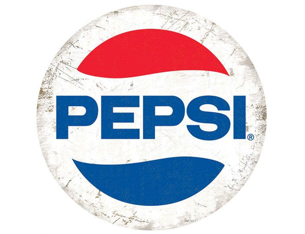 Pepsi Logo Retro Drink Cola Classic Round Metal/Steel Wall Sign