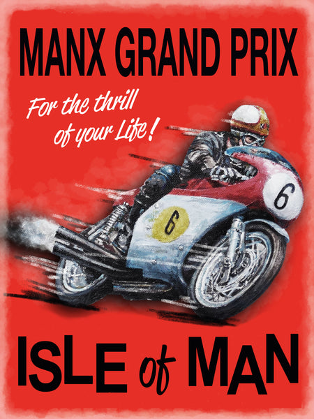 Manx Grand Prix Isle Of Man IOM Motorbike Race TT,  Fridge Magnet