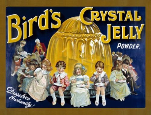 Bird's Cyrstal Jelly, Vintage Kitchen, Cafe or Restaurant Metal/Steel Wall Sign