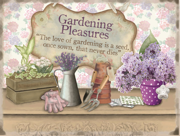 Garden Pleasures Kitchen Flowers. The love of gardening Garden.  Fridge Magnet