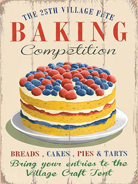 British Baking Competition, Bake Off, Jam Victoria  Metal/Steel Wall Sign
