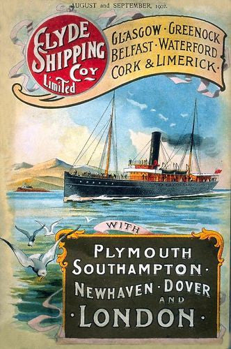 clyde-shipping-co-limited-ltd-company-steam-boat-southampton-boat-at-sea-old-retro-vintage-advert-for-house-home-cafe-bar-pub-or-shop-metal-steel-wall-sign