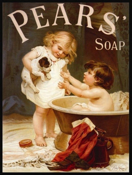 pears-bathtime-soap-children-in-bath-with-puppy-old-vintage-for-bathroom-home-shop-pub-or-kitchen-metal-steel-wall-sign