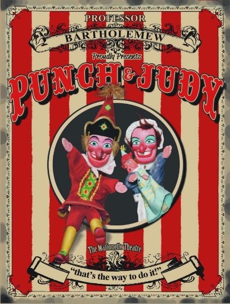 Punch & Judy. Marionette Theatre, beach tent, That's  Metal/Steel Wall Sign