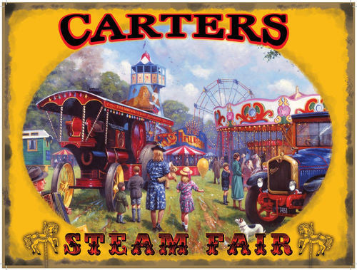 carters-steam-fair-round-about-steam-engine-and-slide-at-fun-fair-30-s-40-s-50-s-for-home-house-or-shop-metal-steel-wall-sign