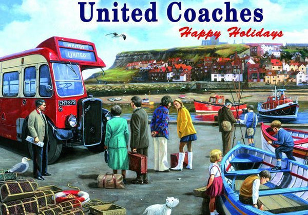 united-coaches-whitby-harbour-seaside-holiday-old-boats-in-harbour-and-red-single-deck-bus-for-house-home-garage-shop-or-pub-metal-steel-wall-sign