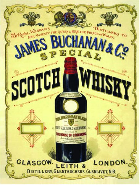 James Buchanan & Co Special Scotch Whisky Bottle. Metal/Steel Wall Sign