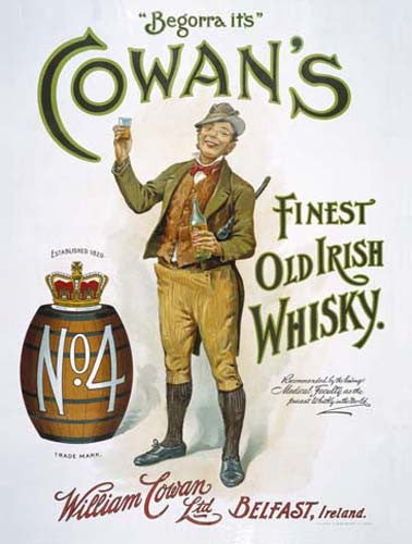 cowan-s-irish-whisky-drink-barrel-old-gentleman-with-bottle-and-glass-finest-vintage-retro-advert-for-house-home-bar-pub-or-cafe-metal-steel-wall-sign
