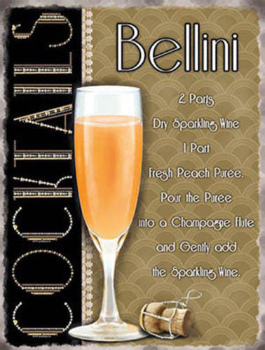 bellini-recipe-sparkling-wine-and-peach-puree-cocktail-classic-posh-champagne-flute-weddings-posh-bucks-fizz-deco-in-design-of-the-sign-20-s-30-s-drink-metal-steel-wall-sign