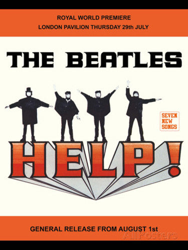 the-beatles-help-movie-poster-john-paul-george-and-ringo-early-beatles-standing-doing-sign-spelling-help-sos-nautical-album-fab-four-liverpool-beetles-song-help-i-need-somebody-anybody-metal-steel-wall-sign
