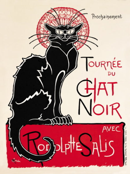 Tournee du Chat Noir. The Black Cat. Cabaret, nightclub,  Metal/Steel Wall Sign