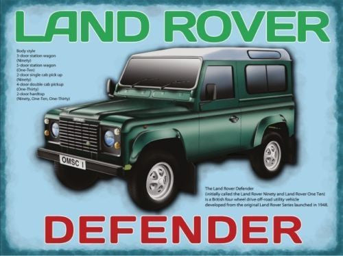 land-rover-defender-british-classic-green-4x4-peoples-car-farmers-off-road-chelsea-tractor-four-by-four-not-a-jeep-metal-steel-wall-sign