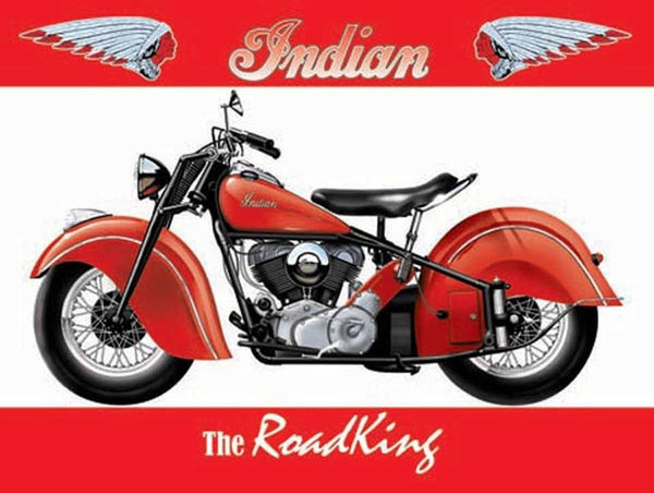 red-indian-motor-cycle-the-road-king-classic-bike-for-house-home-garage-petrol-head-man-cave-biker-pub-or-bar-metal-steel-wall-sign