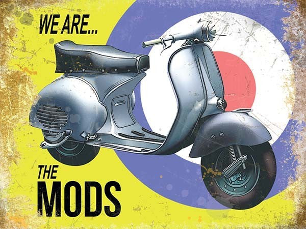 vespa-we-are-the-mods-scooter-moped-on-mod-target-background-for-home-cafe-bar-or-pub-metal-steel-wall-sign
