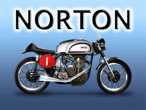 Norton Manx Classic British Motorcycle Old Vintage  Metal/Steel Wall Sign