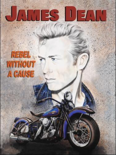 james-dean-rebel-without-a-cause-motor-cycle-bike-icon-of-silver-screen-movies-and-hollywood-for-home-cinema-pub-bar-restaurant-diner-metal-steel-wall-sign