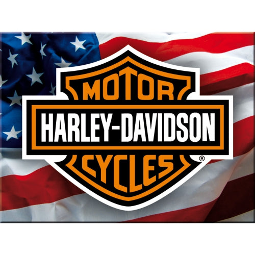 Harley-Davidson Motorbike Badge Logo Flag Motorcycle Magnet