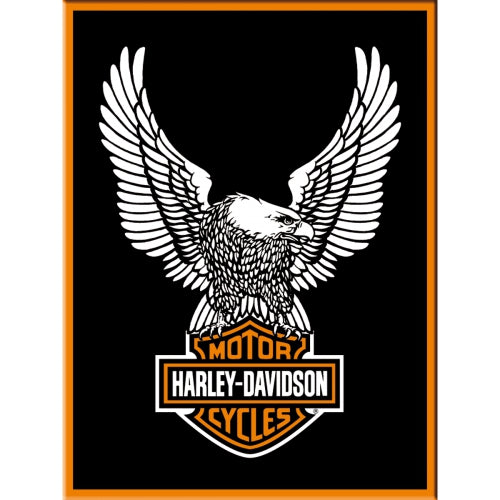 Harley-Davidson Motor Cycles. Logo. Eagle, black  Magnet