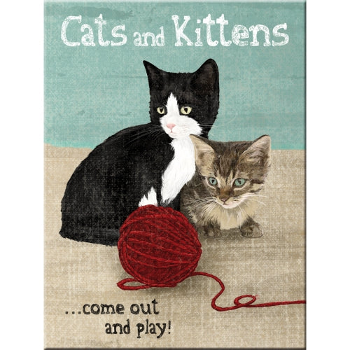 Cats and Kittens, Cute kittens, Ball of Wool, Fridge, Fridge Magnet