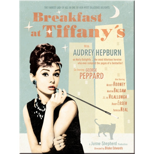Audrey Hepburn Breakfast at Tiffany's Film Movie Vintage Classic  Fridge Magnet