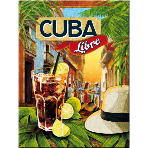 Cuba Libre Cocktail Rum Tiki Bar Pub Drink Retro Fridge Magnet