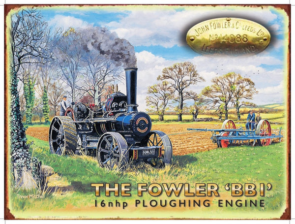 the-fowler-bbi-ploughing-engine-steam-powered-on-the-farm-for-house-home-bar-or-pub-metal-steel-wall-sign