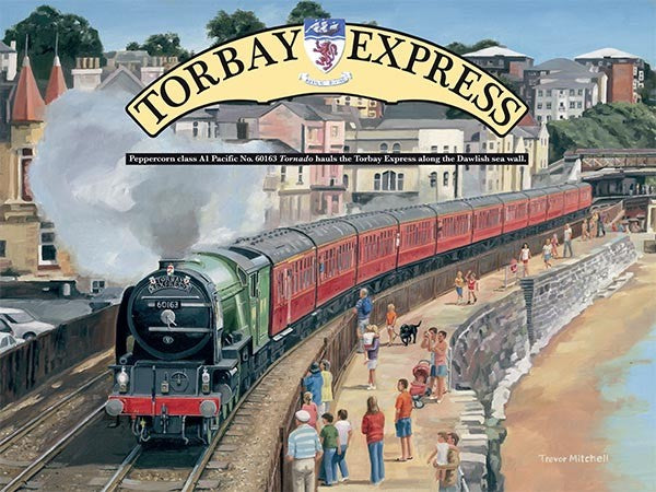 Torbay Express Stream Train Engine Beach Town Small Metal/Steel Wall Sign