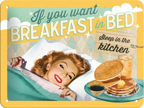 breakfast-in-bed-pancakes-retro-kitchen-bedroom-3d-metal-steel-wall-sign