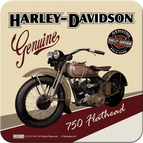 Harley Davidson 750 Flathead Motorcycle Motorbike Coaster