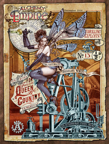 empire-queen-country-steam-punk-sexy-gothic-lady-woman-with-butterfly-wings-for-bedroom-bar-pub-or-club-metal-steel-wall-sign