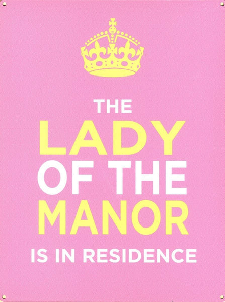 The lady of the manor is in residence. Crown, flies.  Fridge Magnet