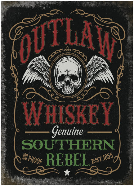 outlaw-whiskey-pub-bar-man-cave-biker-shed-old-advertising-metal-steel-wall-sign