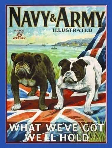 Navy & Army Illustrated Magazine Cover. Two British  Metal/Steel Wall Sign