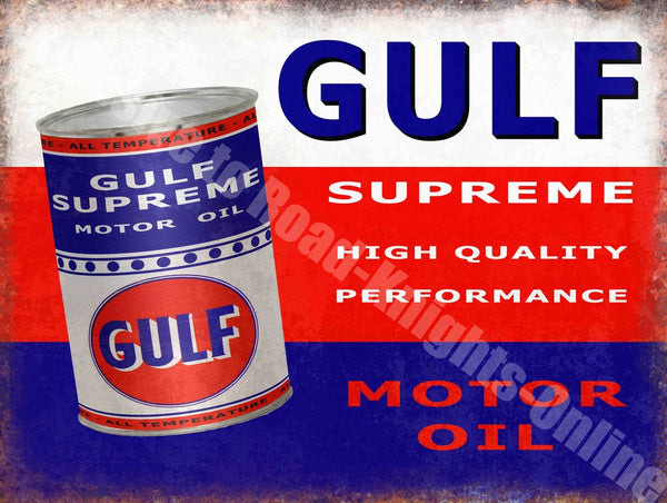 gulf-supreme-motor-oil-can-racing-vintage-garage-metal-steel-wall-sign