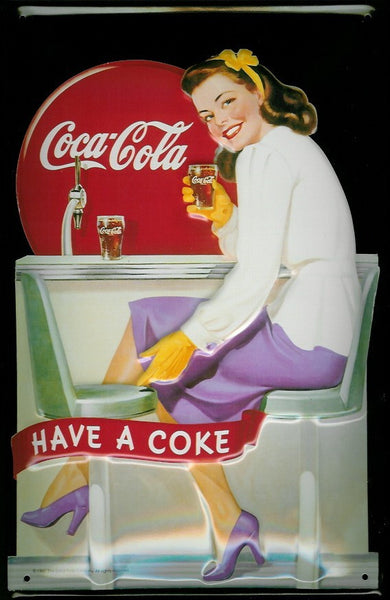 coca-cola-diner-girl-coke-soft-drink-cafe-pub-bar-3d-metal-steel-wall-sign