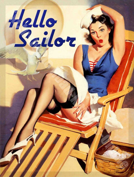 hello-sailor-pin-up-girl-boat-sailing-yacht-relax-metal-steel-wall-sign