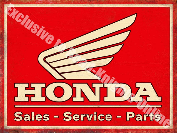 honda-sales-service-parts-motorcycle-car-metal-steel-wall-sign
