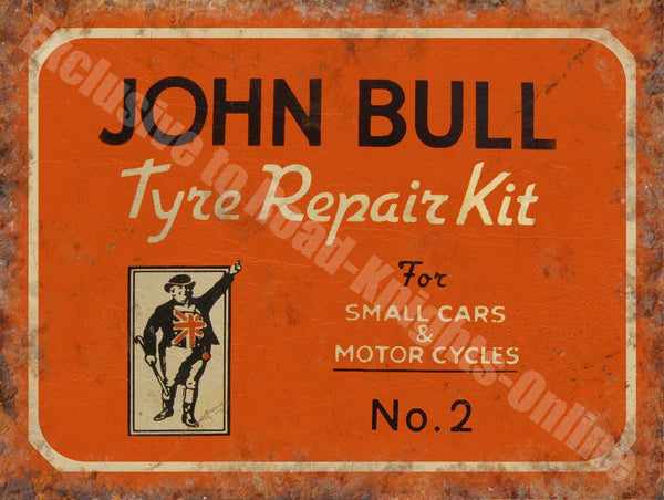 john-bull-old-vintage-garage-advertising-motor-tyre-repair-cars-motorcycles-british-vintage-garage-advert-metal-steel-wall-sign