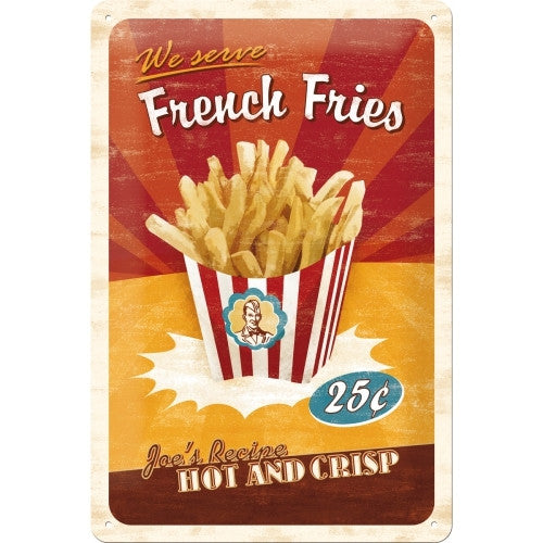 french-fries-retro-50-s-classic-food-in-carton-ideal-for-house-home-restaurant-kitchen-cafe-coffee-shop-diner-bar-or-pub-food-and-drink-advert-old-retro-vintage-in-design-3d-metal-steel-wall-sign