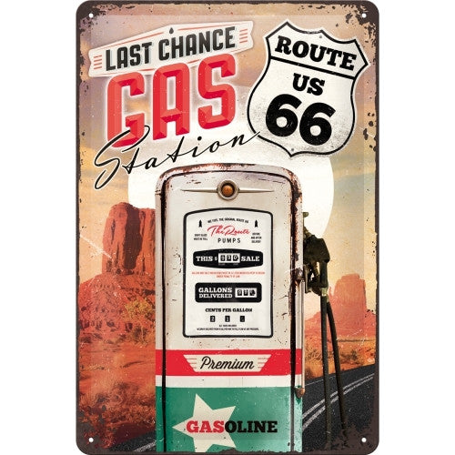 last-chance-gas-station-route-66-us-usa-road-sign-iconic-road-highway-road-trip-country-gasoline-petrol-pump-automotive-ideal-for-garage-kitchen-diner-cafe-coffee-shop-3d-metal-steel-wall-sign