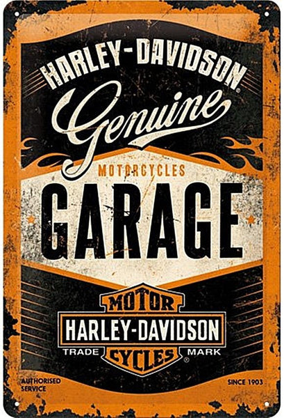harley-davidson-genuine-garage-motorcycles-bike-chopper-vintage-retro-in-design-1950-s-1960-s-flames-authorised-service-garage-ideal-for-home-house-garage-shed-or-man-cave-hog-easy-rider-3d-metal-steel-med-wall-sign