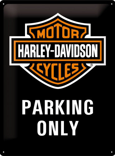 harley-davidson-motor-cycles-parking-only-badge-logo-on-black-brick-wall-ideal-for-house-home-garage-drive-shed-man-cave-pub-or-bar-iconic-american-bikes-seen-in-films-such-as-easy-rider-hog-chopper-3d-metal-steel-large-wall-sign