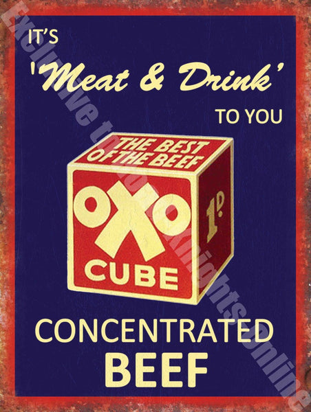 oxo-cube-vintage-food-drink-97-concentrated-beef-cooking-old-shop-kitchen-advert-metal-steel-wall-sign