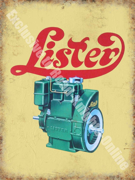lister-engine-vintage-agricultural-machinery-old-brunswick-green-classic-petrol-diesel-dursley-metal-steel-wall-sign