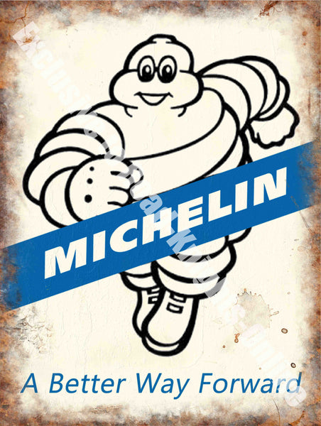 Michelin 171, A Better way Forward, Tyres Tires, Vintage Car Garage, Running Rubber M Fridge Magnet